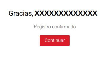 Confirmación de Registro Exitoso
